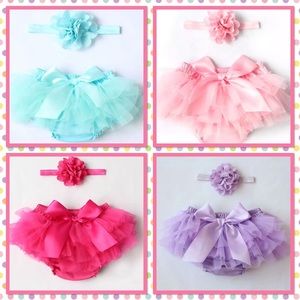 🌺NEW🌺Baby Bloomers Tulle’Ruffles & Satin Bow🌺
